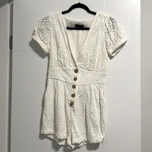 Revolve White Romper - size small